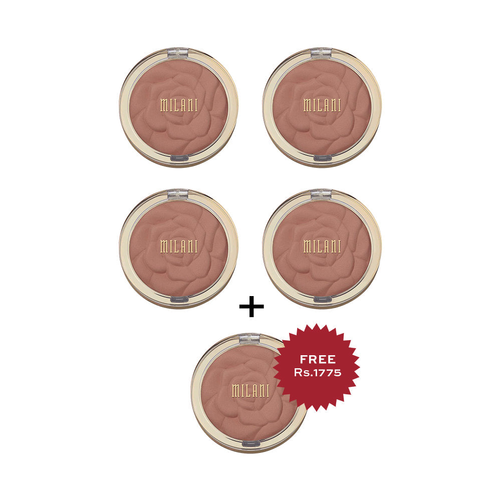 Milani Rose Powder Blush Romantic Rose 4pc Set + 1 Full Size Product Worth 25% Value Free