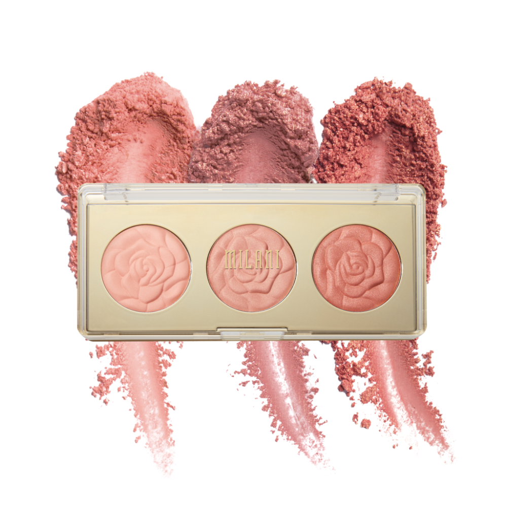 Milani Rose Powder Blush Trio Floral Fantasy 4pc Set + 1 Full Size Product Worth 25% Value Free
