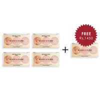 Revolution Pro Blush & Glow Palette Peach Glow 4pc Set + 1 Full Size Product Worth 25% Value Free
