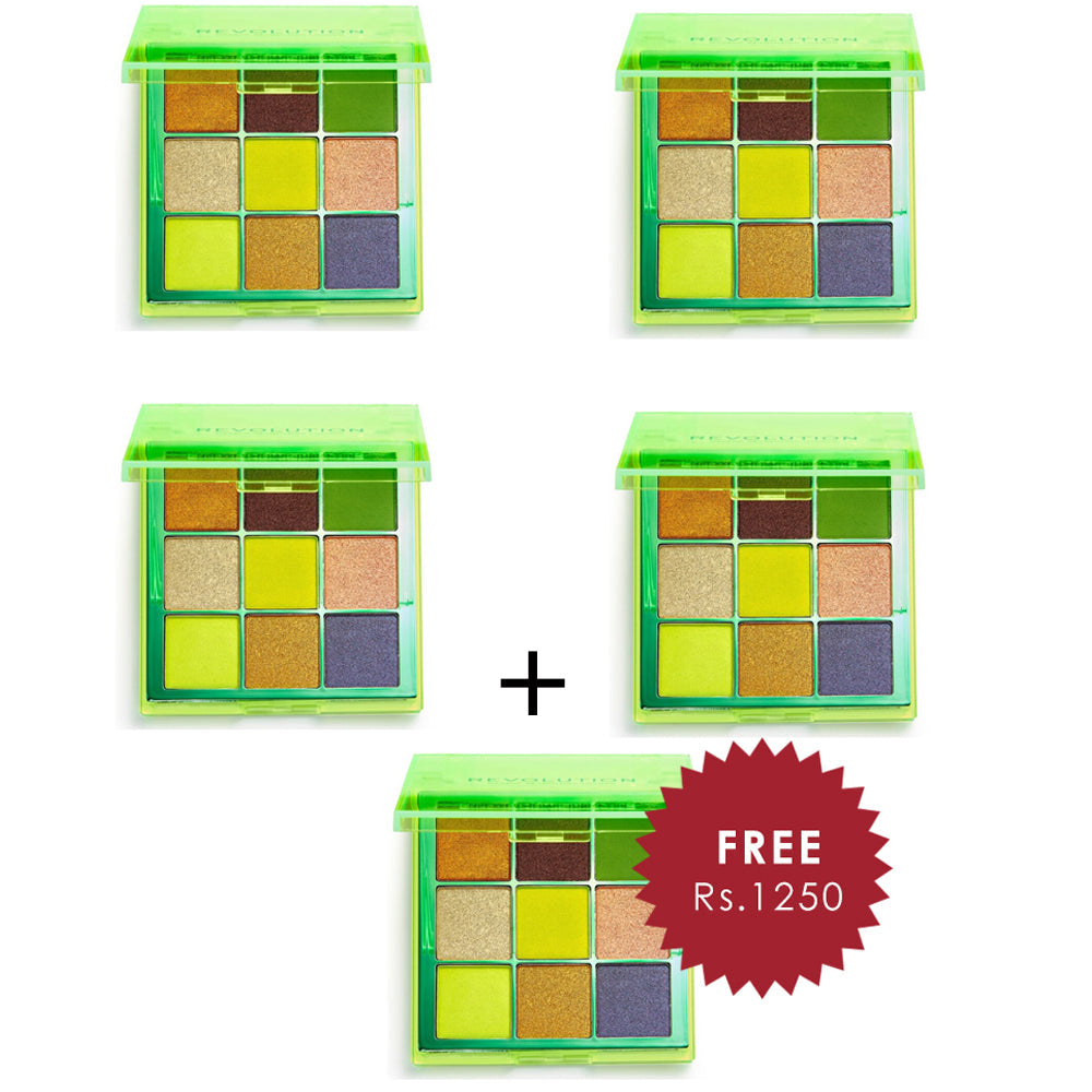 Revolution Viva Neon Palette Up All Night 4pc Set + 1 Full Size Product Worth 25% Value Free