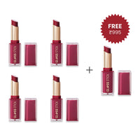 Makeup Revolution Pout Lip Gloss Stick Sour Berry 4pc Set + 1 Full Size Product Worth 25% Value Free