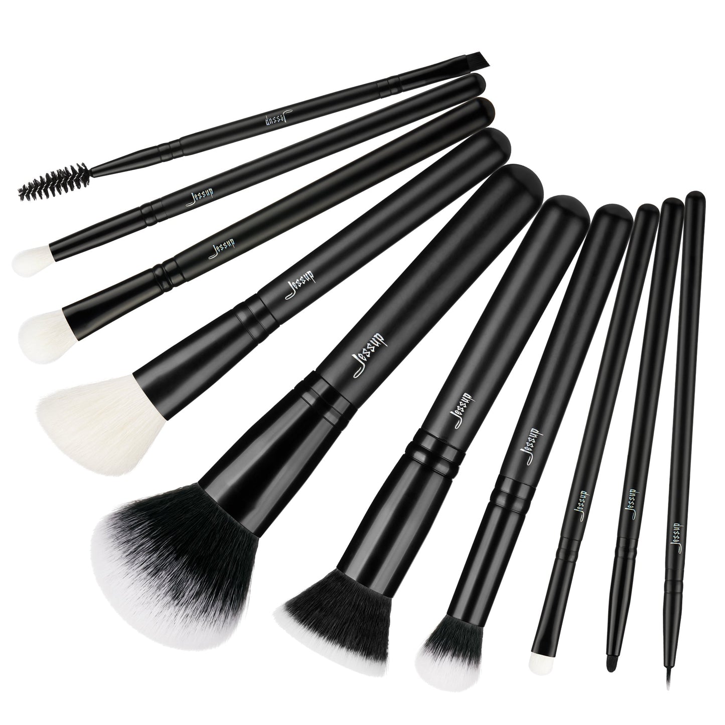 Jessup 10pcs Customary Brush Set 4pc Set + 1 Full Size Product Worth 25% Value Free