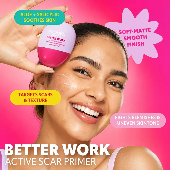 Trouble Maker Better Work Active Scar Primer 4pc Set + 1 Full Size Product Worth 25% Value Free