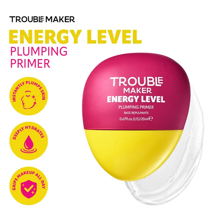 Trouble Maker Energy Level Plumping Primer 4pc Set + 1 Full Size Product Worth 25% Value Free
