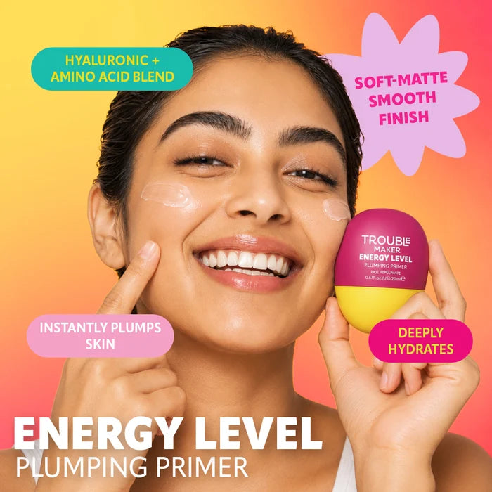 Trouble Maker Energy Level Plumping Primer 4pc Set + 1 Full Size Product Worth 25% Value Free
