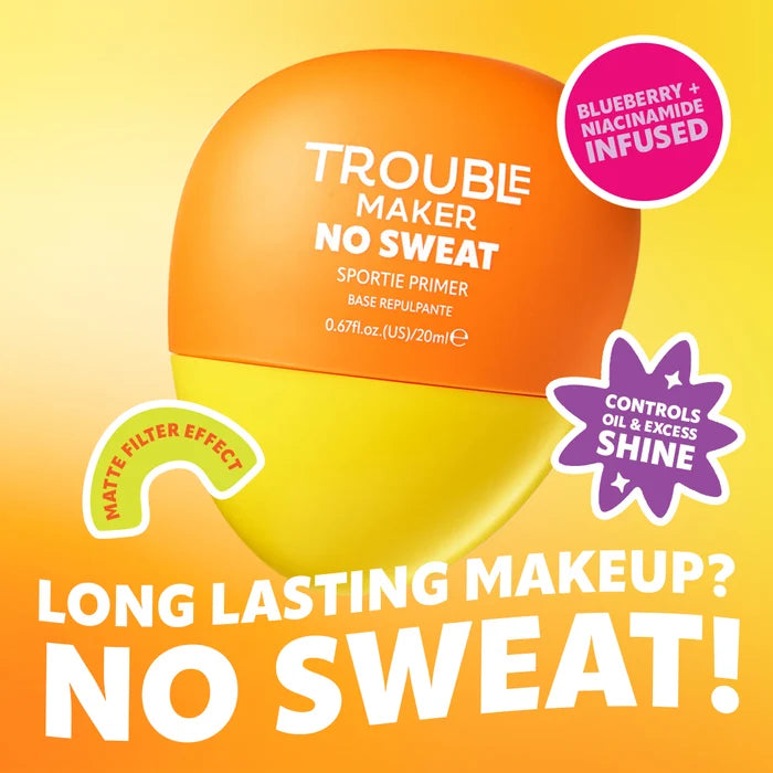 Trouble Maker No Sweat Mattifying Primer 4pc Set + 1 Full Size Product Worth 25% Value Free