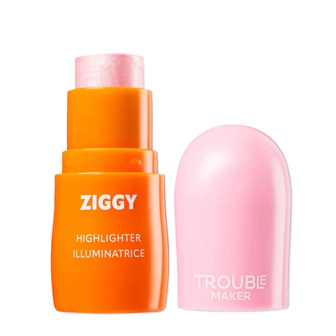 Trouble Maker Ziggy Stick Glass Highlight Earthling Pink 4pc Set + 1 Full Size Product Worth 25% Value Free