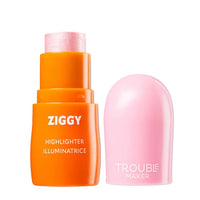 Trouble Maker Ziggy Stick Glass Highlight Earthling Pink 4pc Set + 1 Full Size Product Worth 25% Value Free
