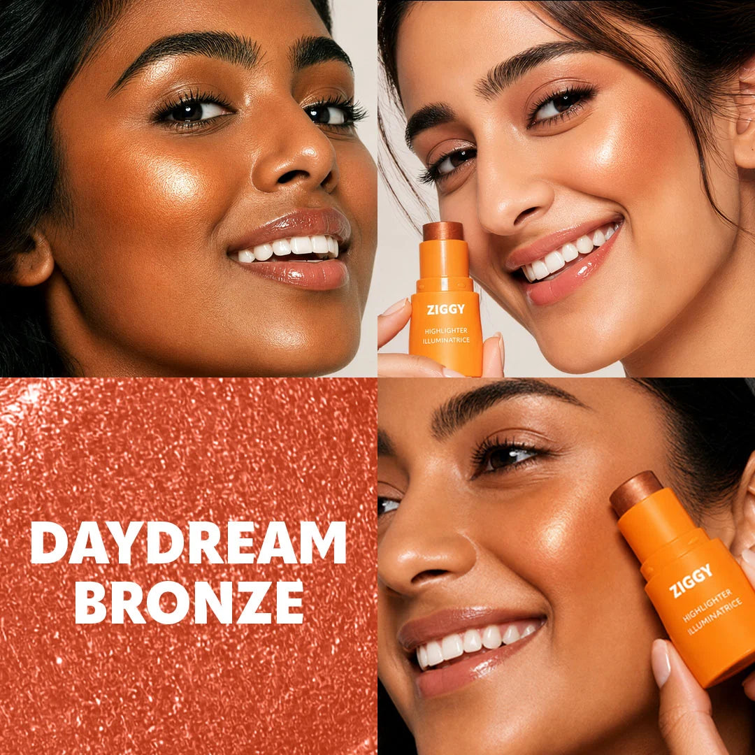 Trouble Maker Ziggy Stick Glass Highlight Daydream Bronze 4pc Set + 1 Full Size Product Worth 25% Value Free