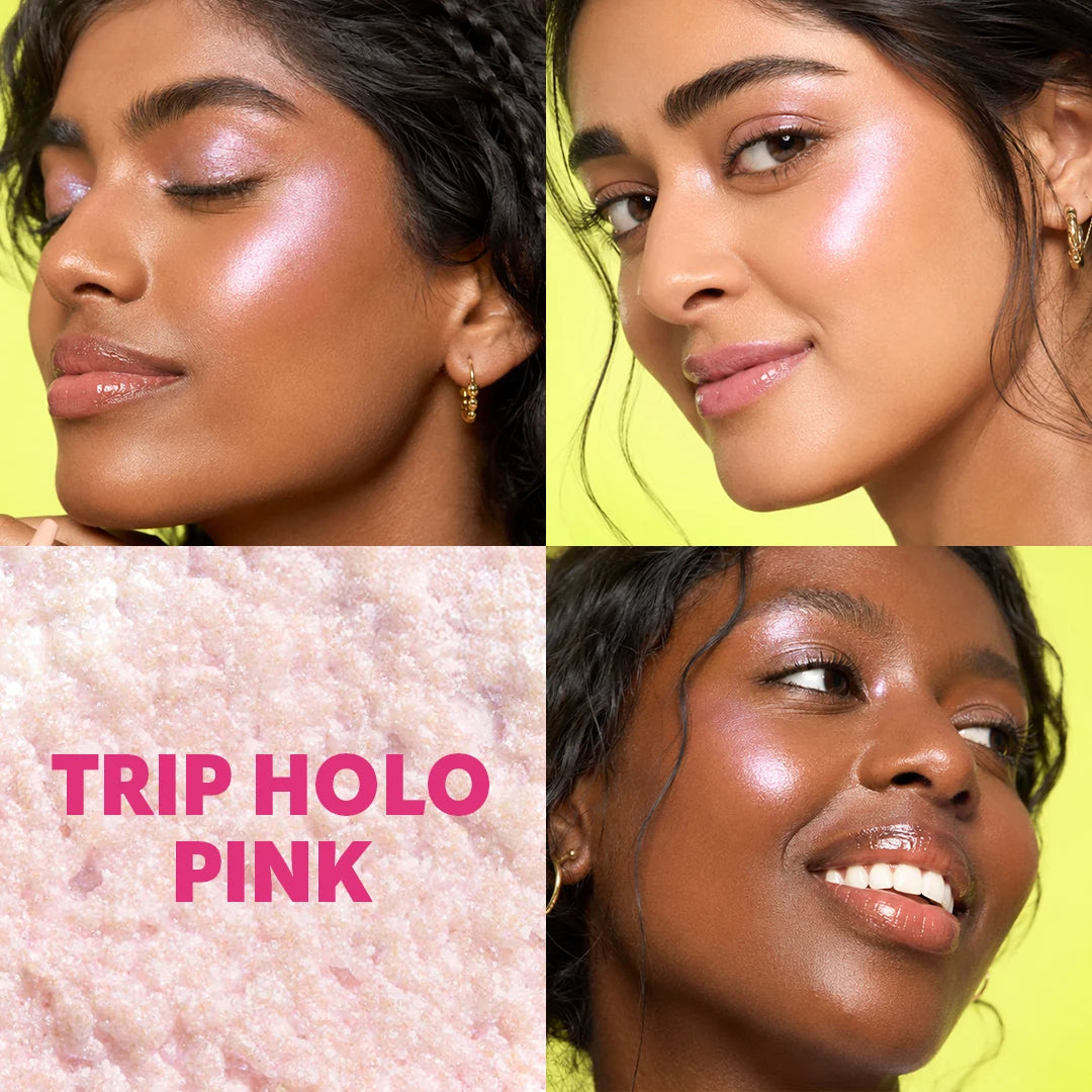 Trouble Maker Jellie Joe Stick Highlight Flip Trip Holo Pink 4pc Set + 1 Full Size Product Worth 25% Value Free