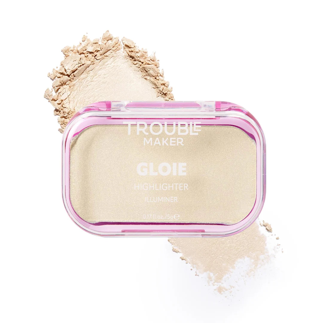 Trouble Maker Gloie Lighter Highlight Disco Dust Light Gold 4pc Set + 1 Full Size Product Worth 25% Value Free