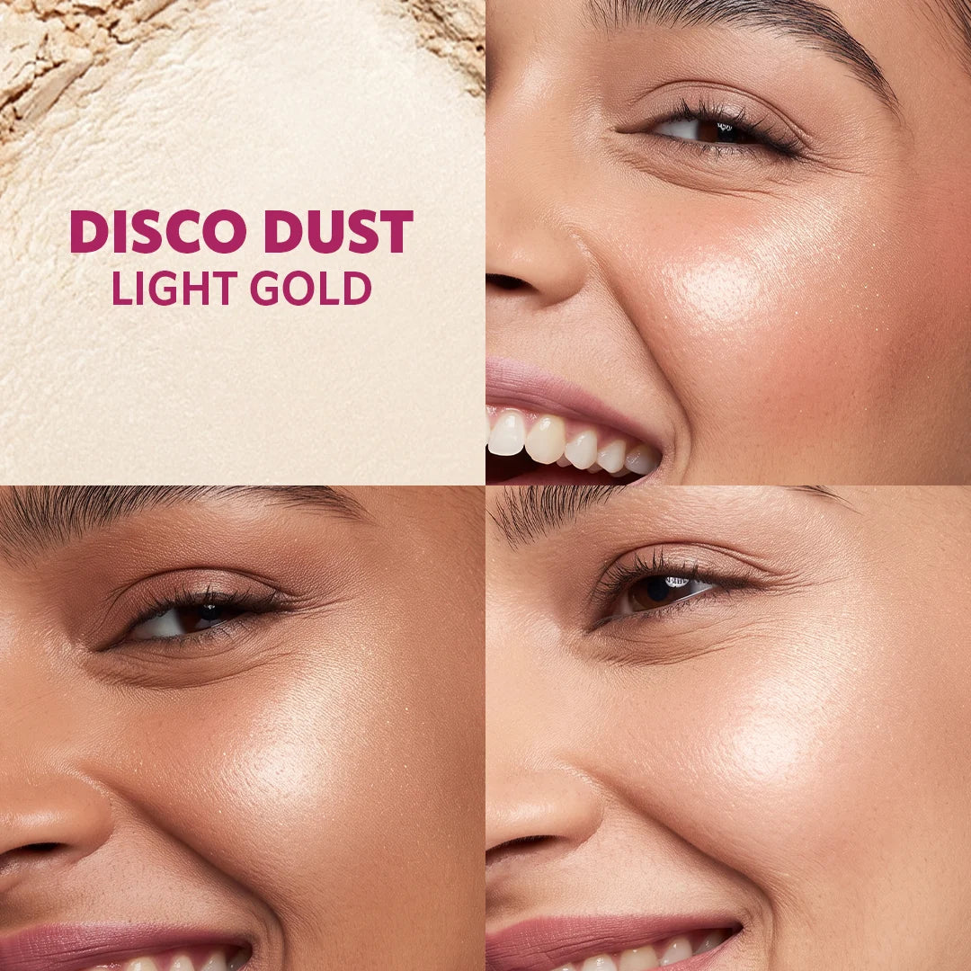 Trouble Maker Gloie Lighter Highlight Disco Dust Light Gold 4pc Set + 1 Full Size Product Worth 25% Value Free