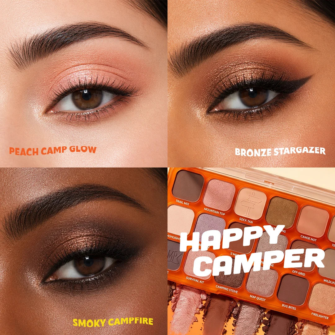 Trouble Maker Big Trouble Shadow Palette Happy Camper 4pc Set + 1 Full Size Product Worth 25% Value Free