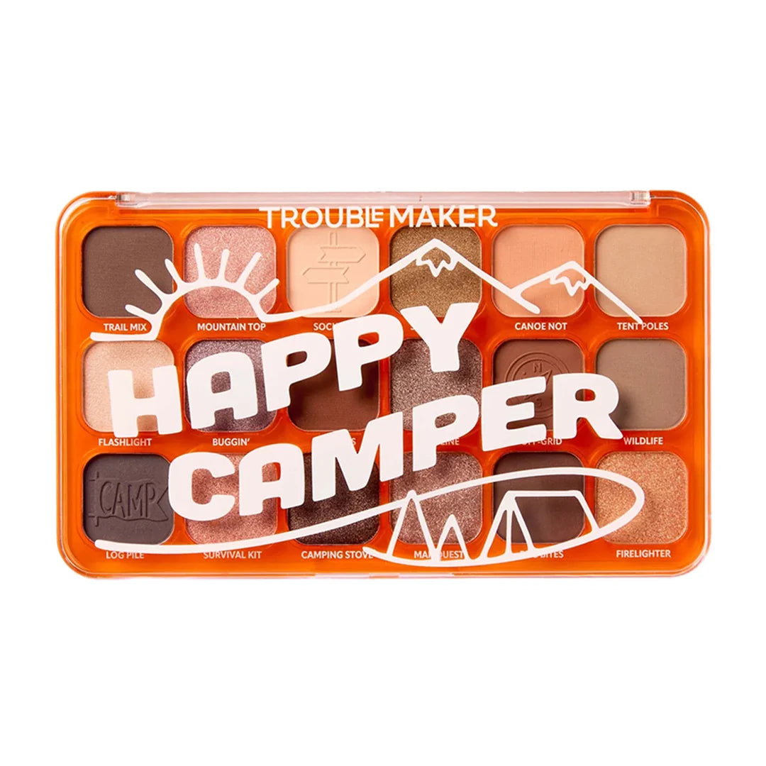 Trouble Maker Big Trouble Shadow Palette Happy Camper 4pc Set + 1 Full Size Product Worth 25% Value Free