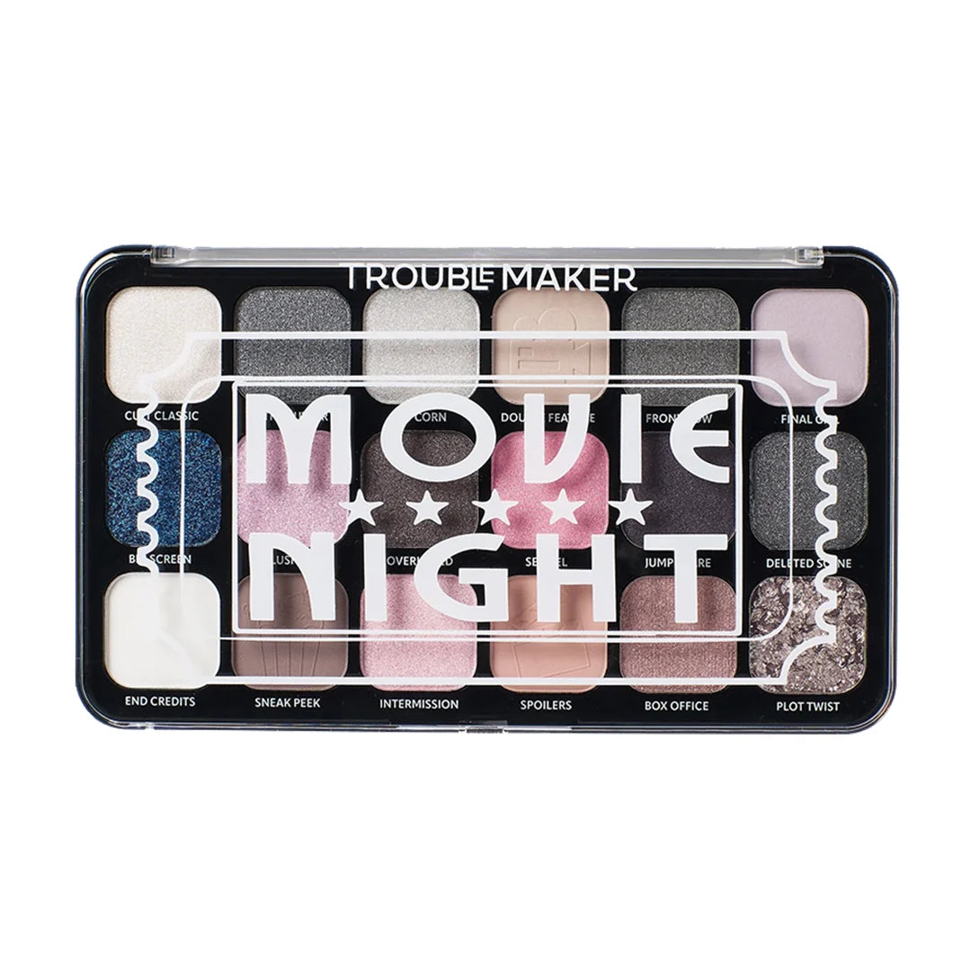Trouble Maker Big Trouble Shadow Palette Movie Night 4pc Set + 1 Full Size Product Worth 25% Value Free
