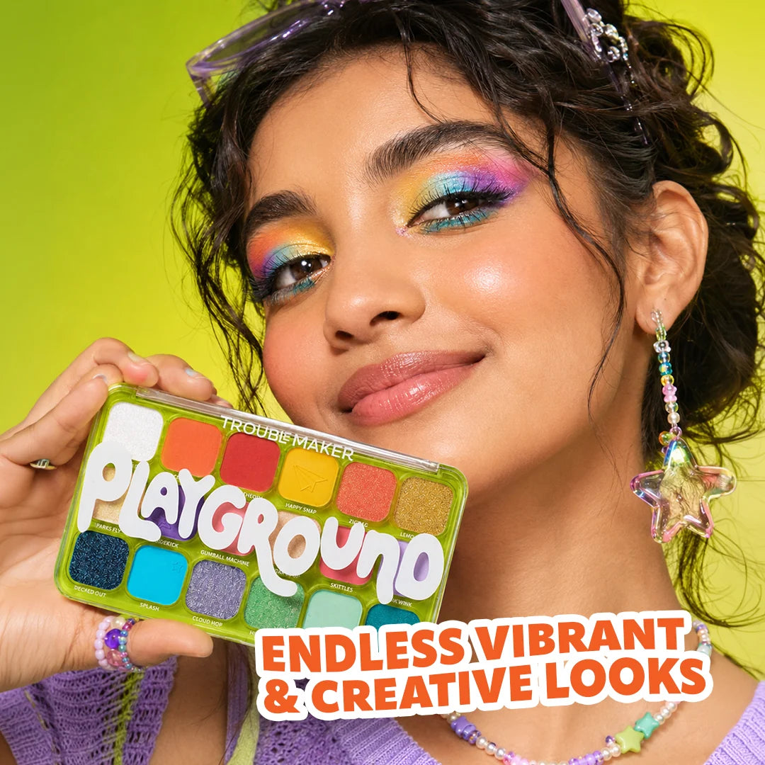 Trouble Maker Big Trouble Shadow Palette Playground 4pc Set + 1 Full Size Product Worth 25% Value Free