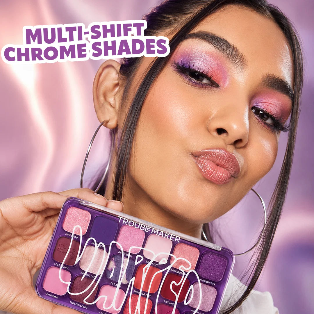 Trouble Maker Big Trouble Shadow Palette Warped 4pc Set + 1 Full Size Product Worth 25% Value Free