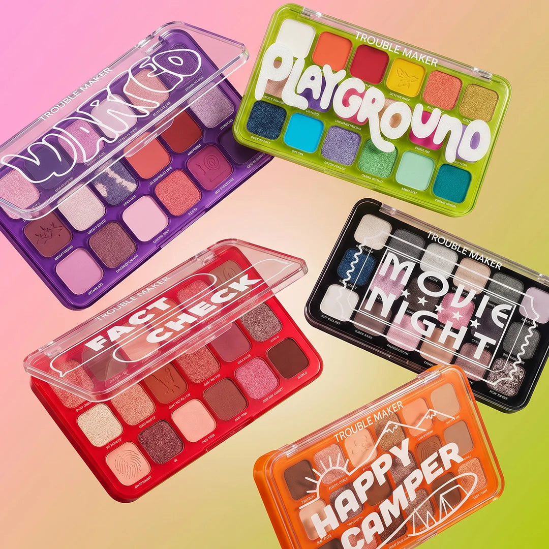 Trouble Maker Big Trouble Shadow Palette Warped 4pc Set + 1 Full Size Product Worth 25% Value Free