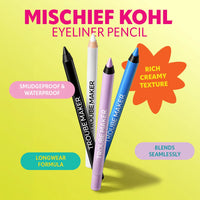 Trouble Maker Mischief Kohl Eyeliner Pencil Funhouse White 4pc Set + 1 Full Size Product Worth 25% Value Free