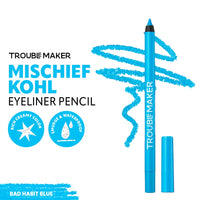 Trouble Maker Mischief Kohl Eyeliner Pencil Bad Habit Blue 4pc Set + 1 Full Size Product Worth 25% Value Free