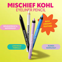 Trouble Maker Mischief Kohl Eyeliner Pencil Bad Habit Blue 4pc Set + 1 Full Size Product Worth 25% Value Free