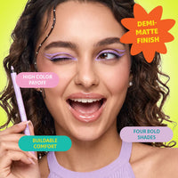 Trouble Maker Mischief Kohl Eyeliner Pencil Curveball Lilac 4pc Set + 1 Full Size Product Worth 25% Value Free