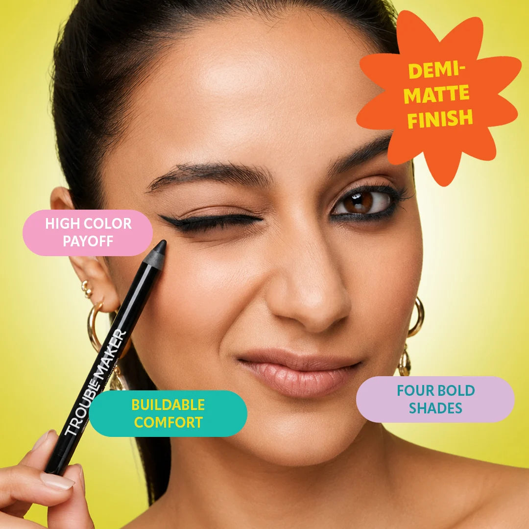Trouble Maker Mischief Kohl Eyeliner Pencil After Hours Black 4pc Set + 1 Full Size Product Worth 25% Value Free