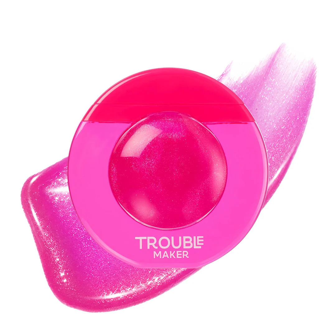 Trouble Maker Bubble Trouble Lip Gloss Phee Pink 4pc Set + 1 Full Size Product Worth 25% Value Free