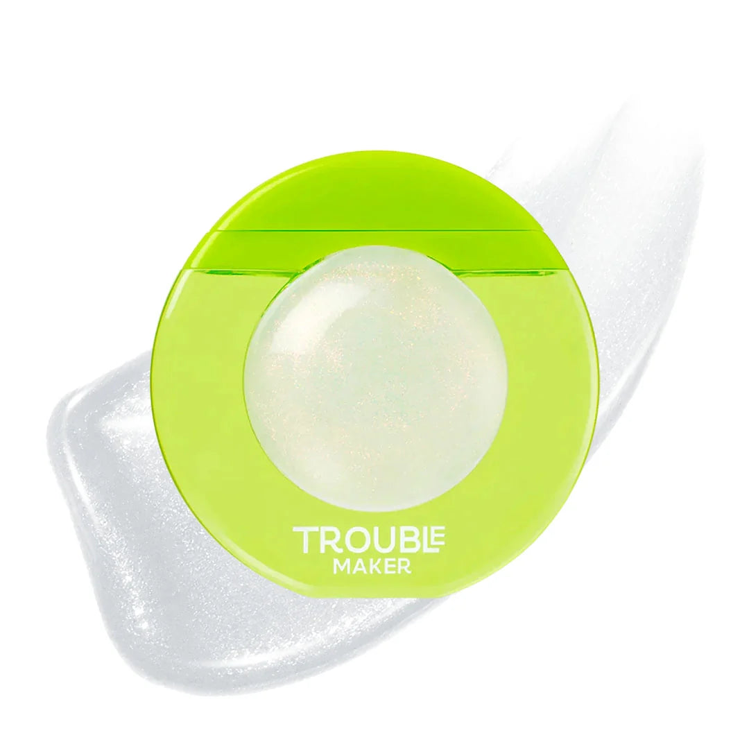 Trouble Maker Bubble Trouble Lip Gloss Elijah Clear 4pc Set + 1 Full Size Product Worth 25% Value Free