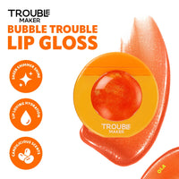Trouble Maker Bubble Trouble Lip Gloss Ola Orange 4pc Set + 1 Full Size Product Worth 25% Value Free