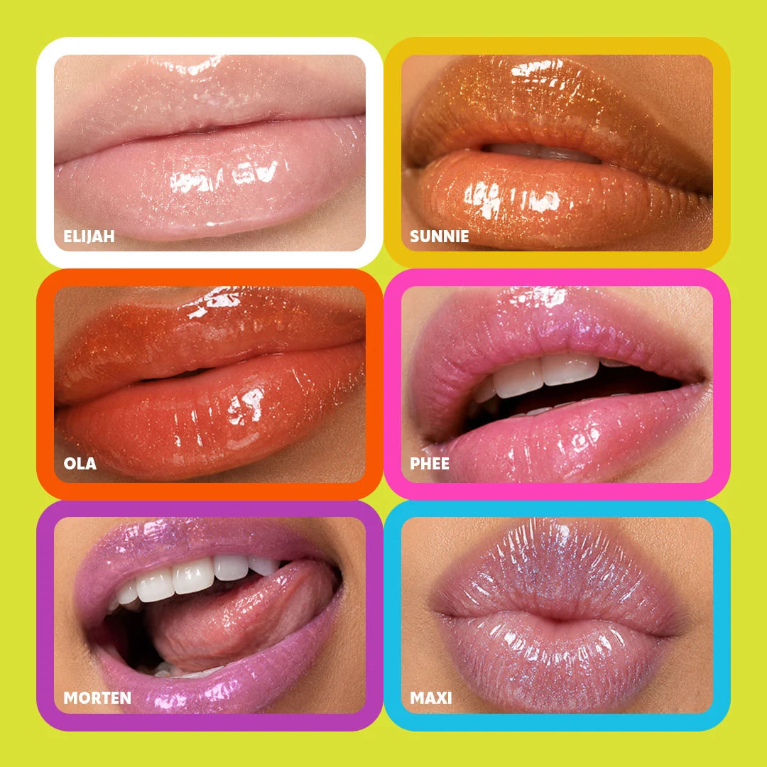 Trouble Maker Bubble Trouble Lip Gloss Ola Orange 4pc Set + 1 Full Size Product Worth 25% Value Free