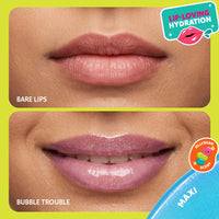Trouble Maker Bubble Trouble Lip Gloss Maxi Blue 4pc Set + 1 Full Size Product Worth 25% Value Free