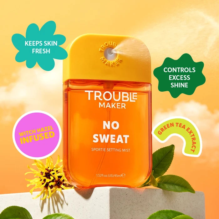 Trouble Maker No Sweat Mattifying Setting Mist 4pc Set + 1 Full Size Product Worth 25% Value Free