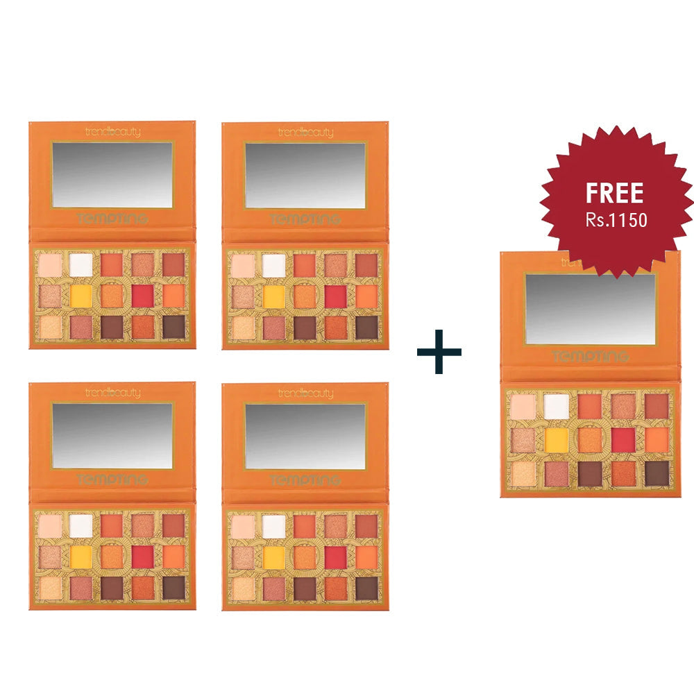  TREND BEAUTY EYESHADOW 15 COLOR PALETTE TEMPTING 4pc Set + 1 Full Size Product Worth 25% Value Free