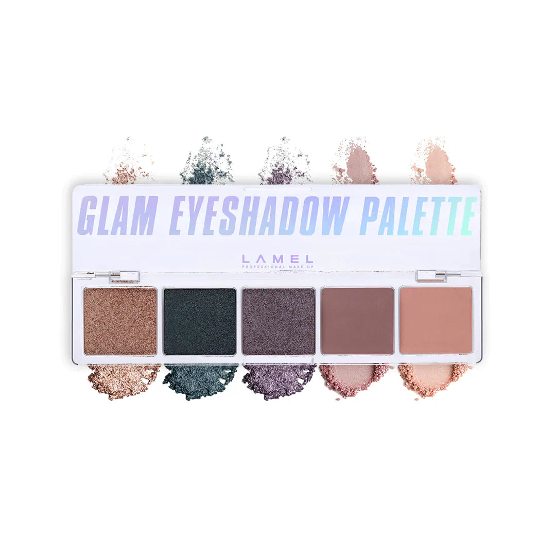 Lamel Glam Eyeshadow Palette №401 Sparkle 4pc Set + 1 Full Size Product Worth 25% Value Free