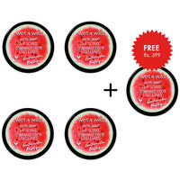 Wet N Wild Perfect Pout Lip Scrub- Watermelon 4Pcs Set + 1 Full Size Product Worth 25% Value Free