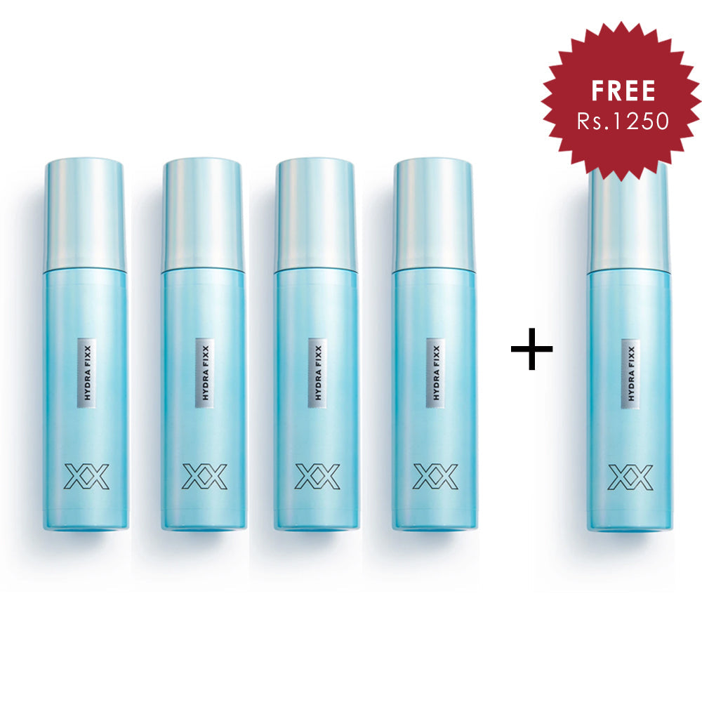 XX Revolution Hydra FiXX Hydrating Setting Spray 4pc Set + 1 Full Size Product Worth 25% Value Free