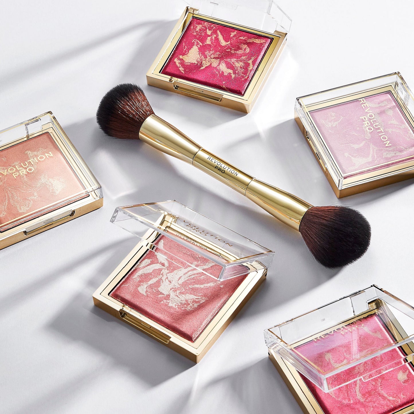 Revolution Pro Lustre Blusher Coral 4pc Set + 1 Full Size Product Worth 25% Value Free